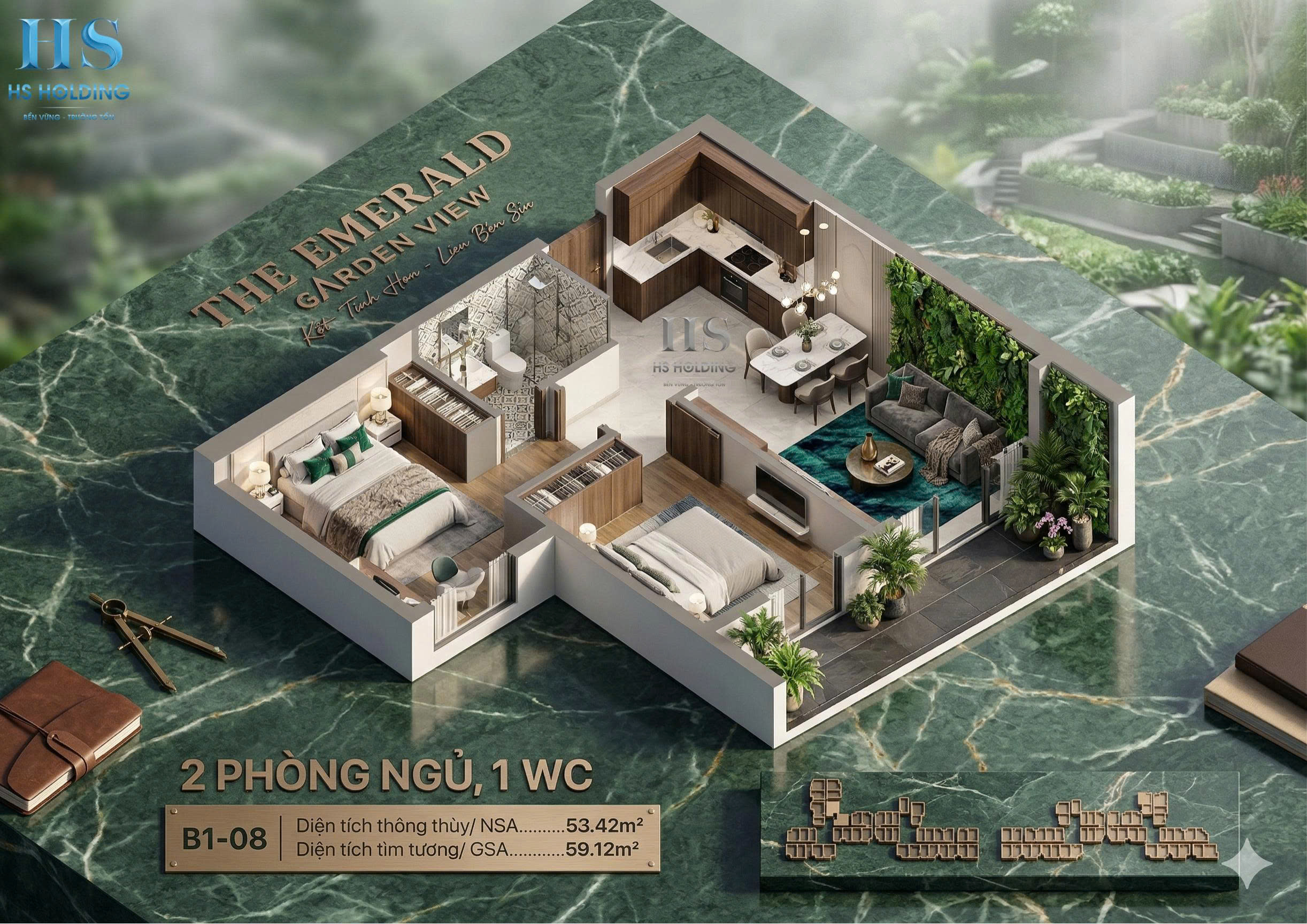 9 TRIỆU/ THÁNG, The Emerald Garden View